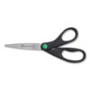 KleenEarth Scissors, 8" Long, 3.25" Cut Length, Straight Black Handle