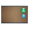 Prestige Colored Cork Bulletin Board, 48" x 36", Brown Surface, Graphite Gray Fiberboard/Plastic Frame