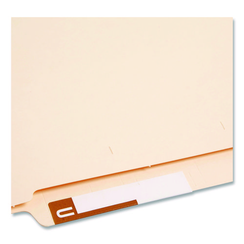 AlphaZ Color-Coded First Letter Combo Alpha Labels, H/U, 1.16 x 3.63, Dark Brown/White, 5/Sheet, 20 Sheets/Pack