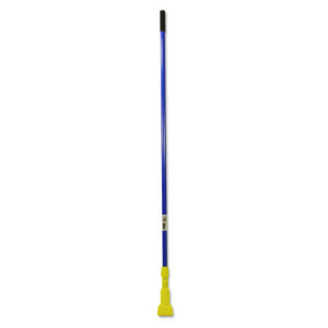 Gripper Fiberglass Mop Handle, 1" dia x 60", Blue/Yellow