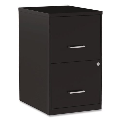 Soho Vertical File Cabinet, 2 Drawers: File/File, Letter, Black, 14" x 18" x 24.1"