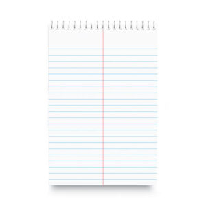 Steno Pads, Gregg Rule, Red Cover, 80 White 6 x 9 Sheets