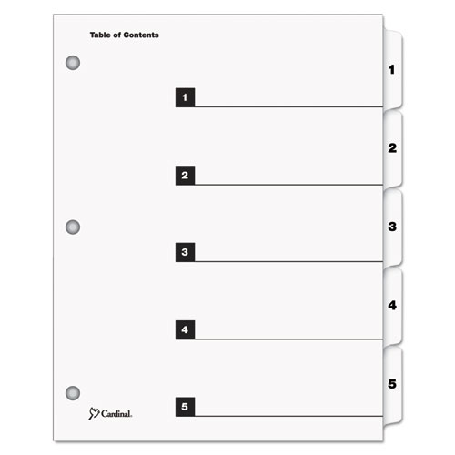Cardinal OneStep Numbered Index System