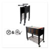 InstaCart File Cart, Metal, 1 Shelf, 1 Bin, 14.25" x 28.5" x 27.75", Black