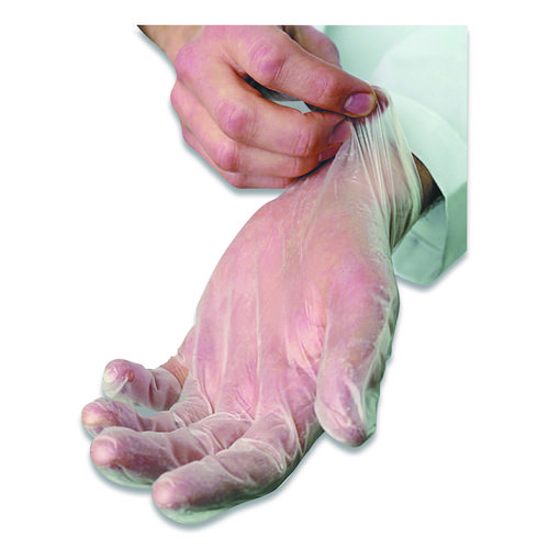 V5101 Series Latex-Free Powdered Vinyl Gloves, 3 mil, Small, Clear, 100/Box