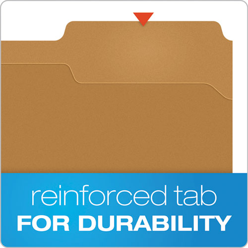 Kraft Fastener Folders, 1/3-Cut Tabs, 1 Fastener, Letter Size, Kraft Exterior, 50/Box