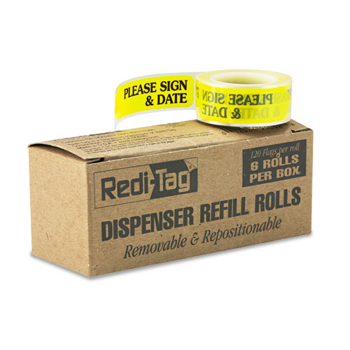 Redi-Tag Sign/Date Tags Refills