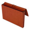 Extra-Wide Expanding Wallet, 5.25" Expansion, 1 Section, Flap/Elastic Cord Closure, Legal Size, Redrope, 10/Box