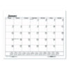 Recycled Economy Monthly Desk Pad Calendar, 22 x 17, White/Black Sheets, 12-Month (Jan to Dec): 2025