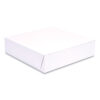 White One-Piece Non-Window Bakery Boxes, 10 x 10 x 2.5, White, Paper, 250/Bundle