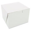 White One-Piece Non-Window Bakery Boxes, 5.5 x 5.5 x 4, White, Paper, 250/Carton