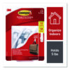 General Purpose Hooks, Large, Plastic, White, 5 lb Capacity, 12 Hooks and 18 Strips/Pack