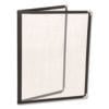Menu Holder For 8.5 x 11 Menus, Portrait Orientation 4-View, 9.6 x 11.9, Clear/Black/Silver