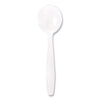 Guildware Extra Heavyweight Plastic Cutlery, Soup Spoon, Clear, 1,000/Carton