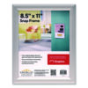 Poster Holder, Aluminum, 8.5 x 11, Silver
