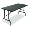 IndestrucTable Classic Bi-Folding Table, Rectangular, 60" x 30" x 29", Charcoal