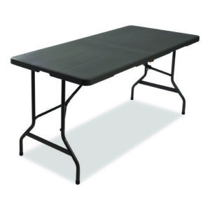 IndestrucTable Classic Bi-Folding Table, Rectangular, 60" x 30" x 29", Charcoal