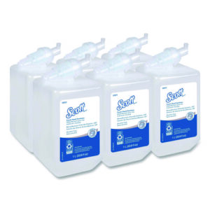 Essential Alcohol-Free Foam Hand Sanitizer, 1,000 mL Cassette, Unscented, 6/Carton