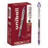 VISION ELITE Hybrid Gel Pen, Stick, Bold 0.8 mm, Violet Ink, White/Violet/Clear Barrel