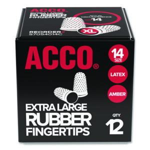 Rubber Finger Tips, 14 (X-Large), Amber, Dozen