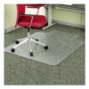 EconoMat Occasional Use Chair Mat for Low Pile Carpet, 45 x 53, Wide Lipped, Clear