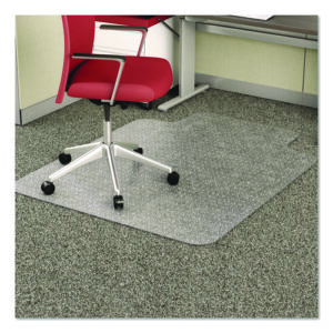EconoMat Occasional Use Chair Mat for Low Pile Carpet, 45 x 53, Wide Lipped, Clear