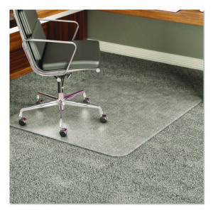 ExecuMat All Day Use Chair Mat for High Pile Carpet, 46 x 60, Rectangular, Clear