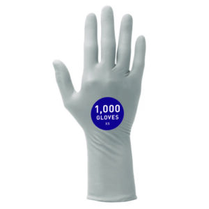 STERLING Nitrile Exam Gloves, Powder-Free, Sterling Gray, X-Small, 100/Box