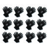 G40 Latex Coated Gloves, Size 8, Gray/Black, 12 Pairs/Pack