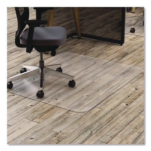 All Day Use Chair Mat - Hard Floors, 46 x 60, Rectangle, Clear