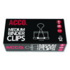 Binder Clips, Medium, Black/Silver, Dozen