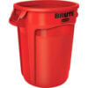Rubbermaid Brute® 2632 Trash Container w/Venting Channels 32 Gallon - Red