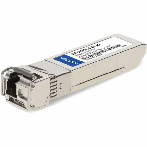 AddOn Cisco SFP-10G-BX-D-40 Compatible TAA Compliant 10GBase-BX SFP+ Transceiver (SMF, 1330nmTx/1270nmRx, 40km, LC, DOM)