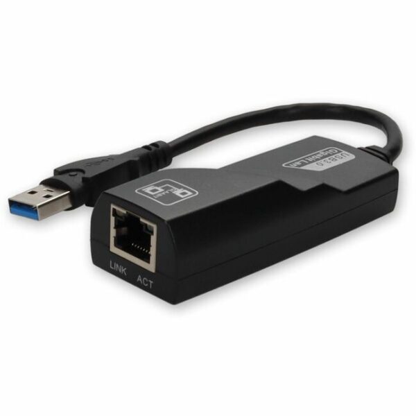 AddOn Lenovo 0A36322 Compatible USB 3.0 (A) Male to RJ-45 Female Gray & Black Adapter