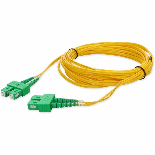 AddOn 3m ASC (Male) to ASC (Male) Yellow OS2 Duplex Fiber OFNR (Riser-Rated) Patch Cable - Image 2