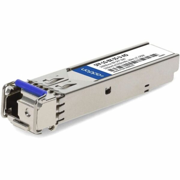 AddOn MSA and TAA Compliant 1000Base-BX SFP Transceiver (SMF, 1310nmTx/1550nmRx, 10km, LC, DOM)