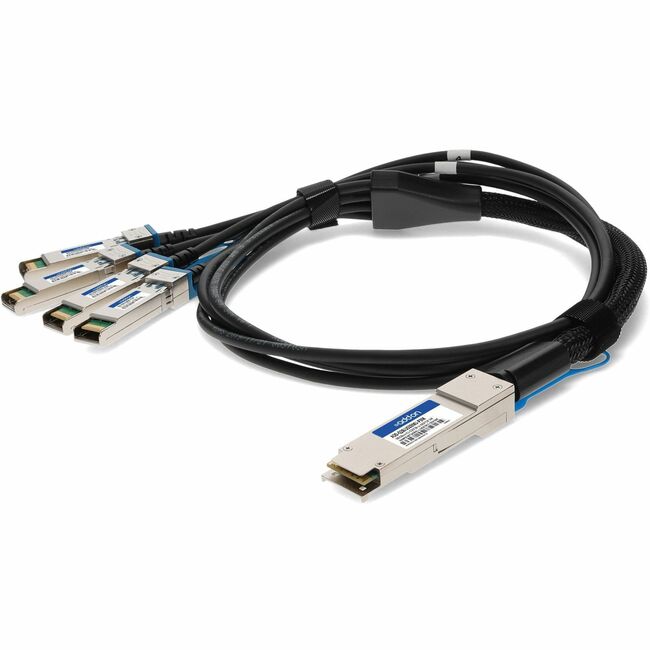 AddOn Juniper Networks QFX-QSFP28-SFP28-DAC-3M to Multiple OEM Compatible TAA Compliant 100GBase-CU QSFP28 to 4xSFP28 Direct Attach Cable (Passive Twinax, 3m) - Image 2