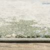 3' X 5' Blue Green Grey And Ivory Abstract Power Loom Stain Resistant Area Rug