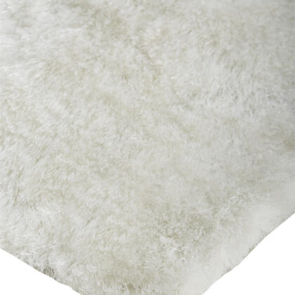 2' X 3' White Shag Tufted Handmade Area Rug