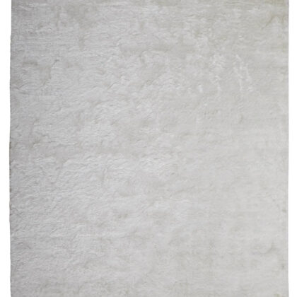 2' X 3' White Shag Tufted Handmade Area Rug
