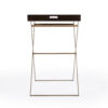 27" Gold And Walnut Solid Wood Rectangular End Table