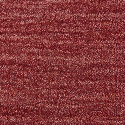 8' Red Round Wool Hand Woven Stain Resistant Area Rug