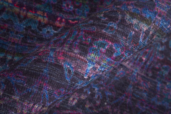 10' X 14' Blue And Purple Striped Power Loom Area Rug