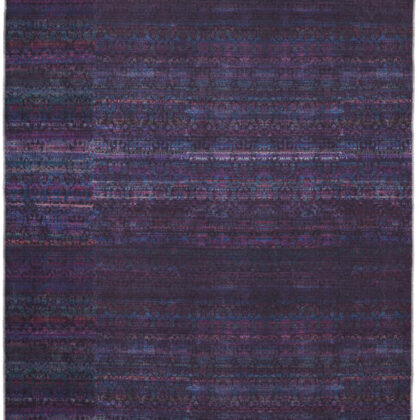 10' X 14' Blue And Purple Striped Power Loom Area Rug