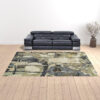 10' X 13' Blue And Grey Abstract Power Loom Stain Resistant Area Rug