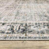 2' X 8' Charcoal Grey Salmon And Ivory Oriental Printed Stain Resistant Non Skid Runner Rug
