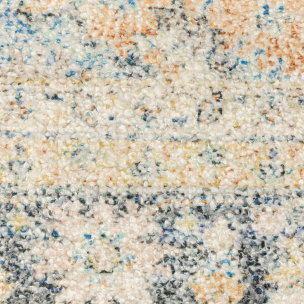 2' X 8' Blue And Beige Oriental Hand Loomed Stain Resistant Runner Rug With Fringe