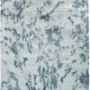 4' X 6' Blue Green And Silver Abstract Tufted Handmade Area Rug