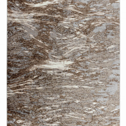 7' X 10' Brown Abstract Area Rug