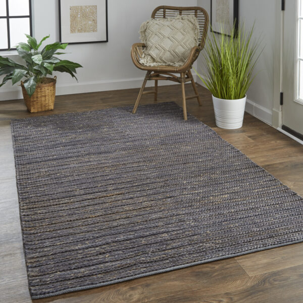 10' X 13' Brown Blue And Taupe Hand Woven Area Rug